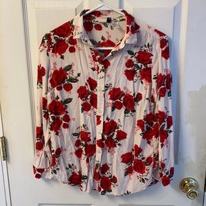 Floral button up shirt